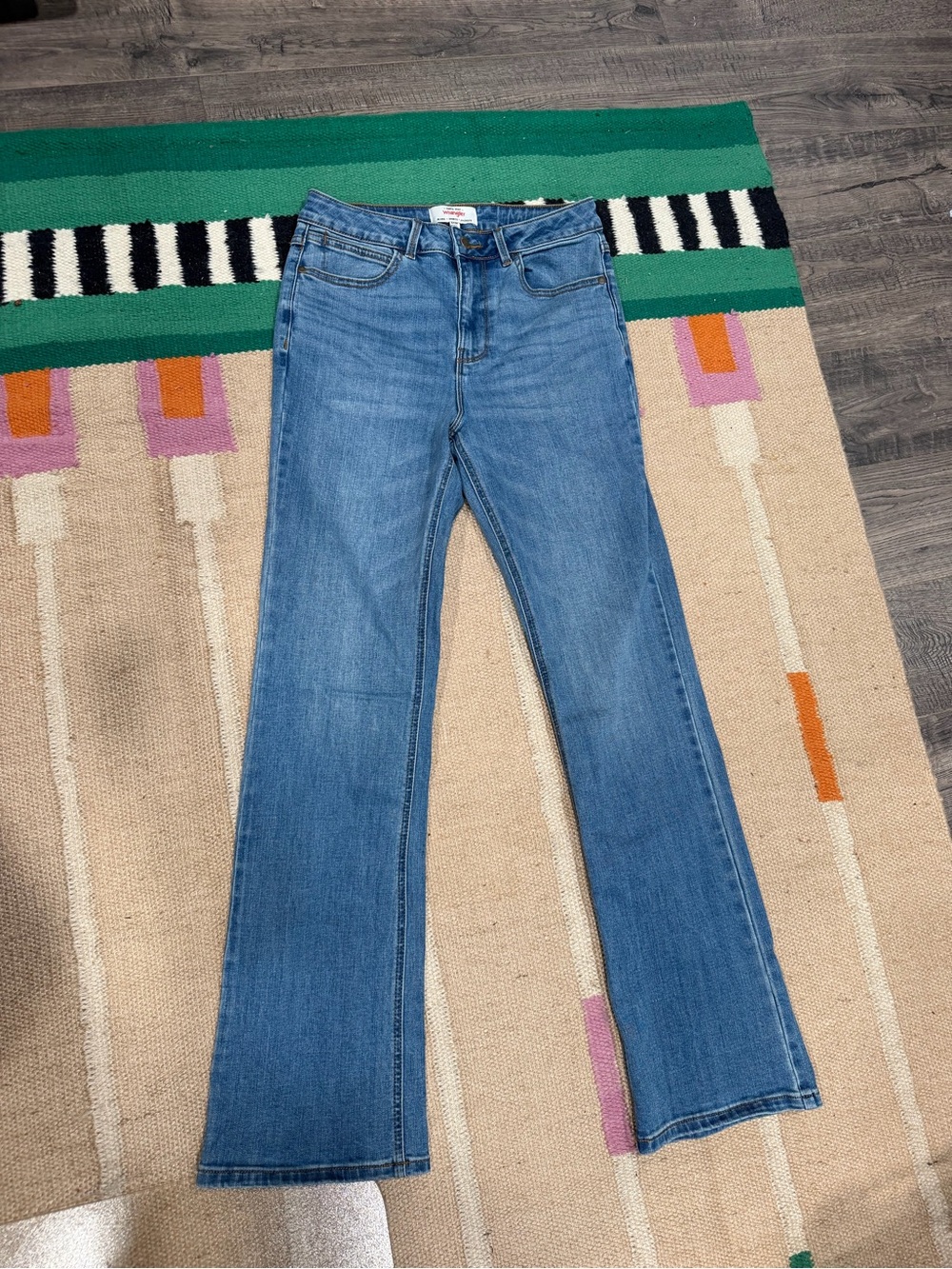 Wrangler Women's Blue Flare Jeans - Classic Medium Wash